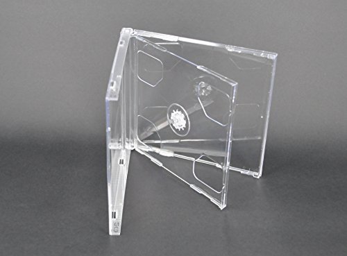 Vision Media 10 X Double CD Jewel Case Clear Tray - 10.4mm Spine