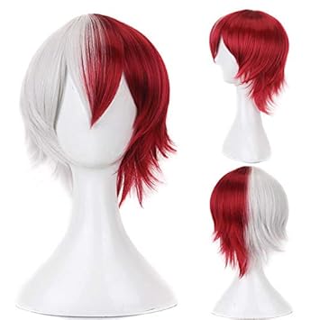 Rft Cosplay Short Red Hair Wig Costume Halloween Party Props