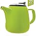 Tealyra - Daze Ceramic Teapot in Lime - 27-ounce (2-3 cups) - Small Stylish Ceramic Teapot with Stainless Steel Lid and Extra-Fine Infuser To Brew Loose Leaf Tea