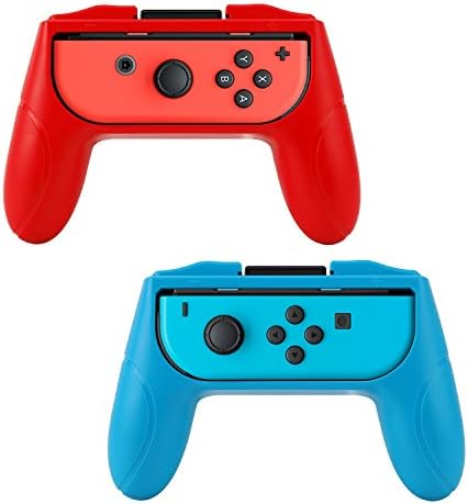 Nintendo Switch Joy-Con Grip, CICFO Wear-Resistant Comfort Game Controller Handle for Nintendo Switch Joy Con (2-Pack) Red Blue