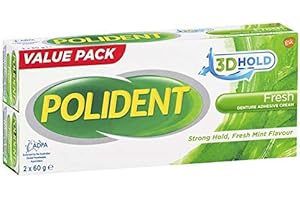 Polident Denture Adhesive Cream 2 x 60g Pack (Exclusive Size)