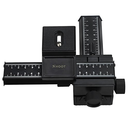 D & F 4 Way Macro Mise Focus Rail avec vis standard 1/10,2 cm close-up de Tir pour Canon Nikon Samsung Sony Digital SLR…