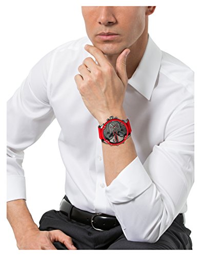 Diesel Men's DZ7370 Mini Daddy Red Silicone Wrap Watch