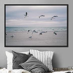 signwin Framed Canvas Wall Art Flying Together Birds...