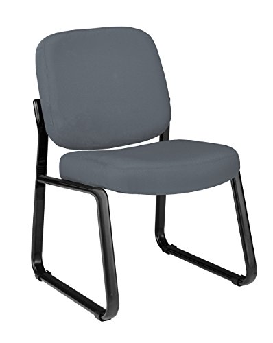 OFM Upholstered Armless Guest / Reception Chair, Gray