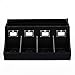 G.U.S 4 Dock Smart Phone Charging Station and Valet Universal Organizer for Smart Phones, Remotes, Smart Watch, and Fitness Trackers. (No Power Strip, Black)