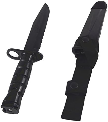 Toonol Upgrated Tactical Rubber Knife Military Training Dagger Cosplay Funning War Game Knife Props Blade Rubber Fake Knives with Scabbard/Sheath