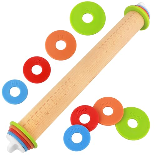 Wood Rolling Pin Thickness Rings