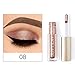 Clearance Sale !!Liquid Eyeshadow, Shimmer Glow Daimond Glitter Natural Shiny Eyeshadows Long Lasting Waterproof Highly Pigmented Make Up (H)