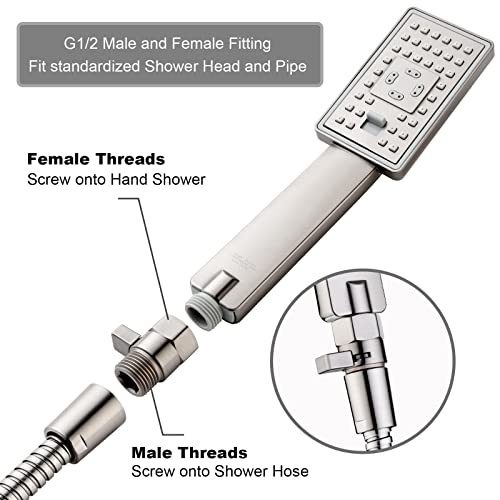 BRIGHT SHOWERS Water Flow Control Valve, Brass Shower Head Shut Off