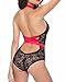 LamourLove Plus Size Lingerie Women's Sexy Lace Teddy bodysuit (Medium)