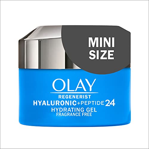 OLAY REGENERIST HYALURONIC + PEPTIDE 24 GEL FACE MOISTURIZER, FRAGRANCE-FREE, TRIAL SIZE, .5 OZ