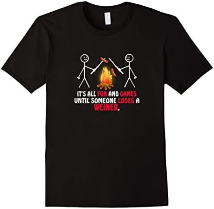 Mens "It's All Fun and Games Until Someone Loses A Weiner" Tshirt XL Black