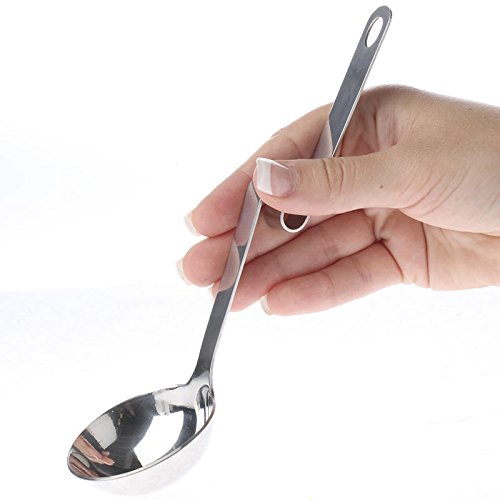 Set of 4 Stainless Steel Clip-On Ladles - NO Slip Ladle Spoons