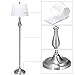 Tangkula 3 Pack Lamp Set, Vintage Style Metal Base Floor Lamp and Table Lamps Set for Home Living Room Bedroom, UL Certificate, 3-Piece Lamp Set, Nickel Finish (Nickel)