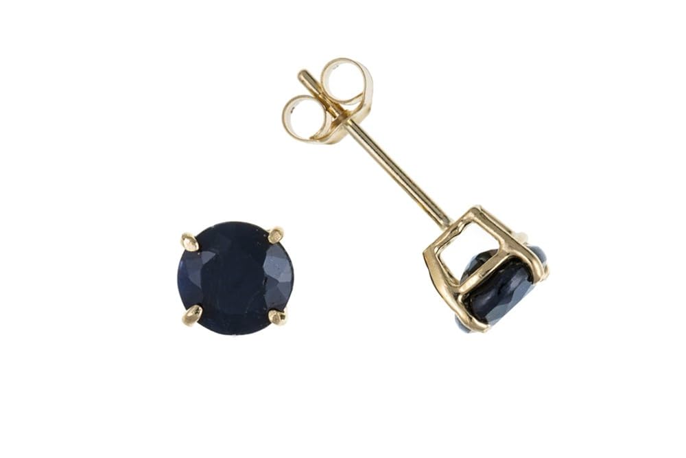 Genuine 9ct Gold Real Sapphire Stud Earrings Amazon.co.uk Jewellery