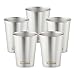 Stainless Steel Pint Cup - 18/8 Food-grade Tumbler Mug for Camping and Hiking - by Not Just A Gadget (Silver-pack of 5, 16 oz)
