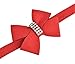 BINGPET BA2042 Bow Tie Crystal Boy Girl Dog Collar Fancy Designer Bling Rhinestone Collars for Dogs, Red S