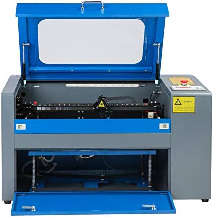 Orion Motor Tech Upgraded 50W 110V CO2 Laser Engraving Cutting Machine 300 x 500mm Engraver Cutter with Auxiliary Rotary Device(Dark Blue)