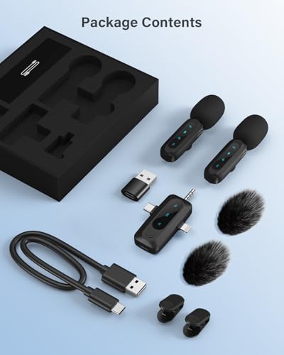 WARM BOX Micro Tie Compatible with iPhone/Android/PC, Plug & Play | Noise Reduction,30M Range,Micro Telephone For TikTok & Vlogs & YouTube