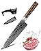 MYVIT Chef Knife Pro Kitchen Knives 8 inch Japanese Chefs Knife Cooking Sushi Professional for Vegetables Meat Chopping [Knife Sharpener Knife Sheath]