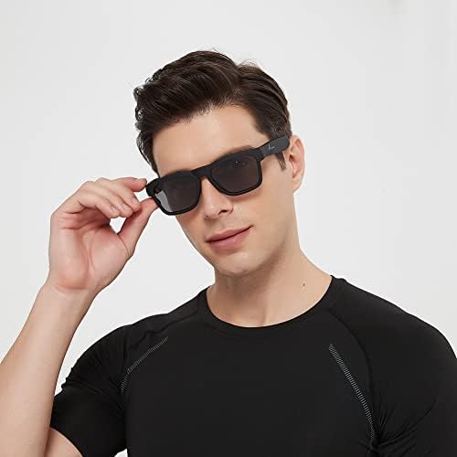Audio Sunglasses,Voice Control and Open Ear Style Listen Music and Calls with Volumn UP and Down, Bluetooth 5.0 Smart Glasses and IP44 Waterproof Feature for Outdoor Sports
