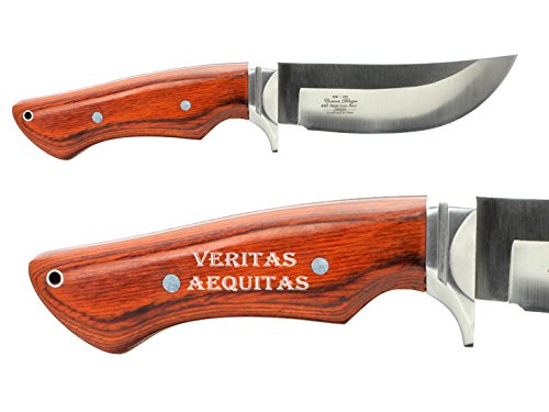 Fixed Blade Hunting Wood Full Tang Sheath ER-545BW White Veritas Aequitas 2