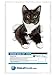 Winston & Bear 3D Cat Stickers - 2 Pack - Reaching Black & White Tuxedo Cat Decals for Wall - Fridge - Toilet - Room - Car - Retail Packaged