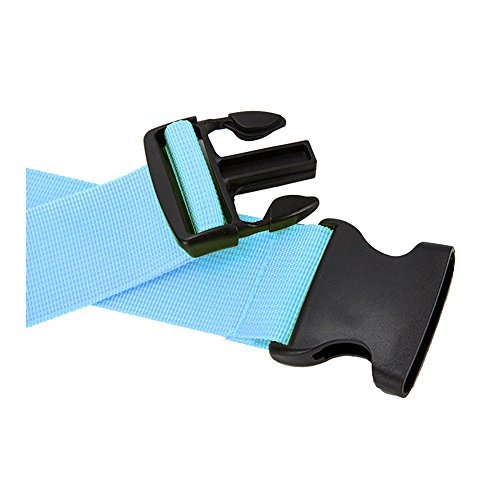 Hibate Adjustable Luggage Strap Suitcase Straps Bag Belt Travel Accessories - Blue, 4 Pack