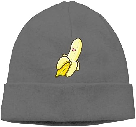 SADCPO Funny Cute Smiling Banana Unisex Cool Beanie Watch Cap Fashion Ski Cap Warm Slouchy Beanie DeepHeather