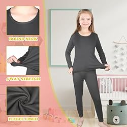 3 Set Girls Thermal Underwear Soft Long Underwear