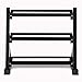 Sporting Goods Fitness Running Yoga Strength Gym Training 3 Tier Weight Storage Dumbbell Rack Horizontal Sturdy Black Steel Stand Equipment 660 Pounds Body Building Crossfit Weight Liftingthumb 1