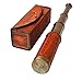 Vintage Brass Spyglass Telescope – Dollond London 1920 Replica | Functional Maritime Scope with Leather Wrap & Case | 16-Inch Extendable Nautical Telescope for Travel, Decor & Collectors