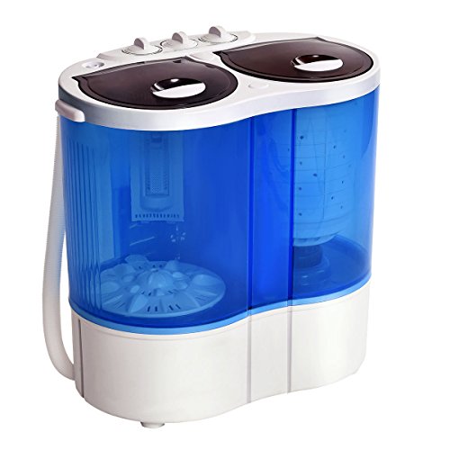 New Twin Tub 14.6lbs Washer Spin Dryer Portable Mini Washing Machine Compact