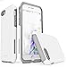 TEAM LUXURY iPhone 7 Case/iPhone 8 Case, [Clarity Series] Updated G-II Ultra Defender TPU + PC [Shock Absorbent] Premium Protective Phone Case -for Apple iPhone 7 & 8 (4.7 Inch) (Cotton White/Gray)