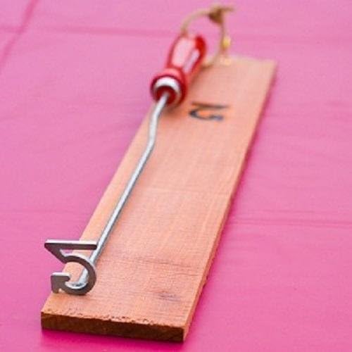 Single Letter Western Steak Branding Iron w/ Hanging Board - Letter G