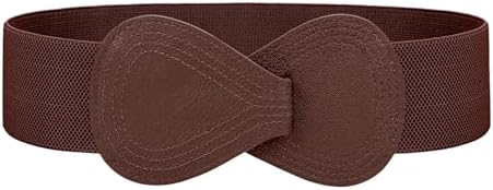 Amazon.com: Wriidy Wide Elastic Flower Belt White Stretchy 