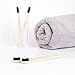 Bamboo Toothbrushes Pack of 4 - Charcoal Infused Soft BPA Free Dupont Tynex Bristles - Eco friendly Toothbrush, Organic & 100% Biodegradable Toothbrush for Adults, Individually Numbered by Ecobroosh