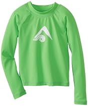 Kanu Surf Little Boys' Toddler Platinum Long Sleeve Rashguards, Green, 2T