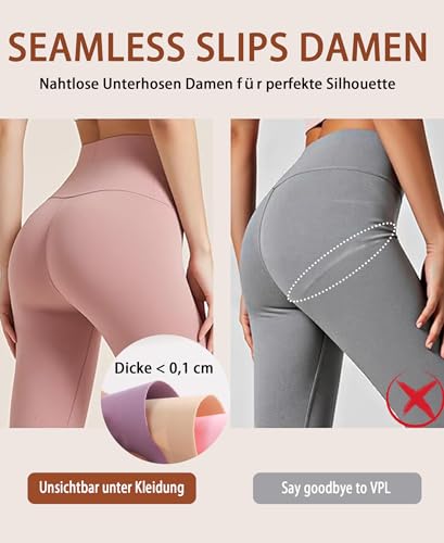 ALL OF SHE Seamless Underwear Women's Seamless Briefs Brazilian Lace Underpants Women's Briefs Women Seamless Pack of 6 Sexy Hipster Invisible Brazil Comfortable Panties, S-2XL