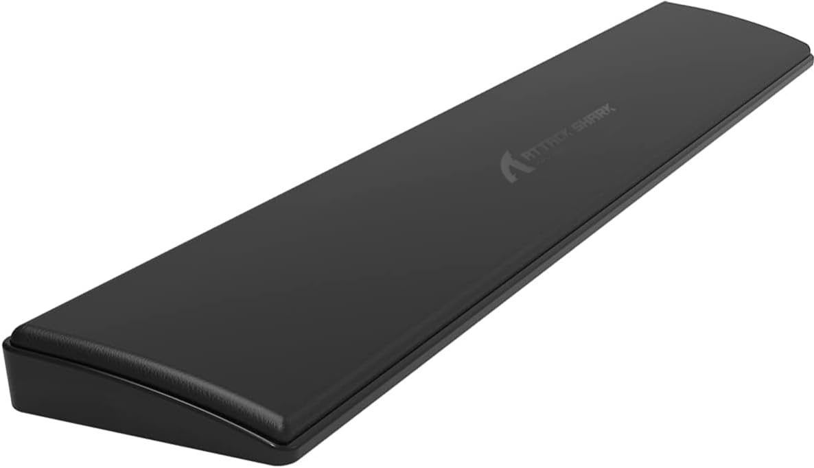 AJAZZ Attack Shark Ergonomic Wrist Rest for 104 Keys Full-Sized Keyboard Anti-Slip Rubber Feet with Memory Foam Wrist Cushion Support for Computer, Typing Working Gaming 16.9 * 2.8 * 0.8in (Black)