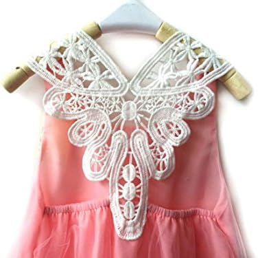 BUBASON Girl's Dresses Summer Fashio Baby Girls Pure Color Pearl Tutu Princess Dress (9T, Pink)