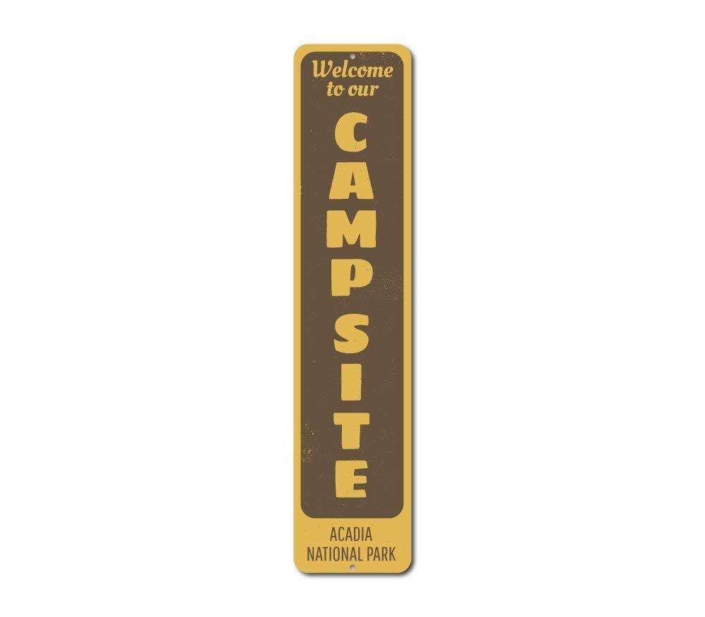 Amazon Com Emily Metal Sign Camp Site Vertical Sign Personalized