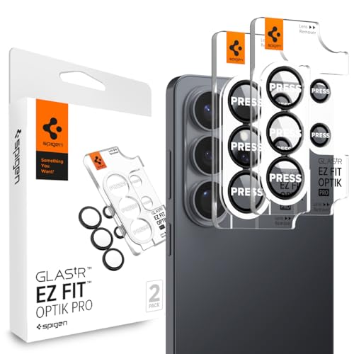 Spigen GLAStR EZ-Fit Optik PRO for Samsung Galaxy S26 ULTRA Camera Lens Screen Protector - Black [2 PACK]