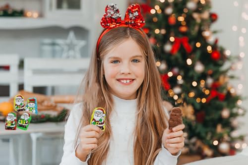 FRUIDLES CHRISTMAS SANTA’S MILK CHOCOLATE, PARTY BAG FILLERS, INDIVIDUALLY WRAPPED FOILS, DAIRY (SANTA HELPERS CHOCOLATE, 1 POUND)
