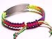 JF.JEWELRY Medical Alert Bracelets for Women, Personalized Custom Medical ID Bracelets for Women, Rainbow Nylon Braided Medical Bracelets, Free Engraving