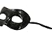 High-Gloss Black PU Leather Men's Masquerade Mask with Skin Texture Design (Black High-Gloss)