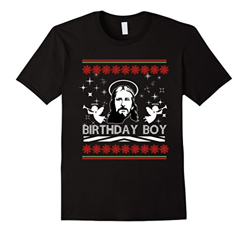 Jesus Birthday Boy Ugly Christmas Sweater Style T-Shirt