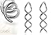 Earrings Rings 316L Surgical Steel Swirl Twist Tapers - Sold as a pair