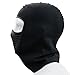 Cevillo Balaclava Face Mask | Windproof and Dustproof Ski Mask Hoodie Style | Skiing and Outdoor Sports | Polyester Cotton Headwear | Men and Women (Black)